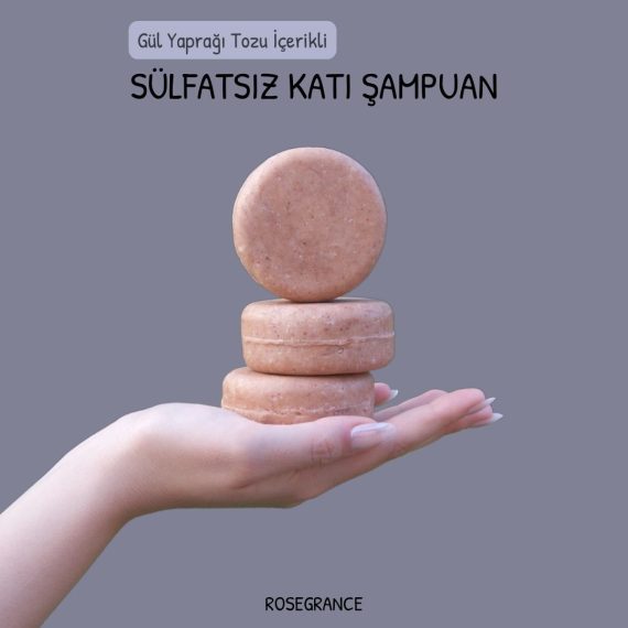 Gül Yaprağı Tozu İçerikli Sülfatsız Katı Şampuan